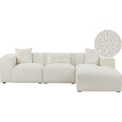 DOLVA - Hoekbank - Gebroken wit - Linkerzijde - 294 cm - Bouclé