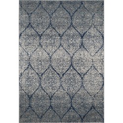 Safavieh Modern Chic Indoor Woven Area Rug, Madison Collection, MAD604, in Navy & Silver, 91 X 152 cm