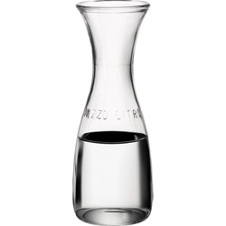 Bormioli Rocco Drank/water karaf of kleine vaas - glas - transparant - D8 cm x H23 cm - 500 ML - Karaffen