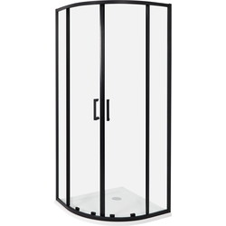 JUKATAN - Douchecabine - Zwart - 80 x 80 x 185 cm - Veiligheidsglas
