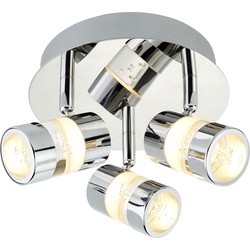Landelijke Spot - Bussandri Exclusive - Metaal - Landelijk - LED - L: 28cm - Voor Binnen - Woonkamer - Eetkamer - Zilver