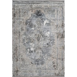 Luxury Picasso Elysee Vloerkleed - Laagpolig Luxe Tapijt - Soft Fluweel - Zilver- 80x150 CM