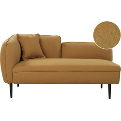CHEVANNES - Chaise longue - Mosterdgeel - Linkszijdig - Bouclé