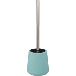 5Five Toilet/wc-borstel in houder - polyresin/metaal - ijsblauw - 40cm - Toiletborstels