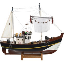 Items Vissersboot schaalmodel - Hout - 32 x 10 x 28 cm - Maritieme boten decoraties voor binnen - Beeldjes