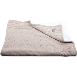 Baby's Only Gebreide wiegdeken chenille - Baby deken Cable - Beige