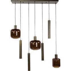 AnLi Style Hanglamp 4+3L mix Bronza