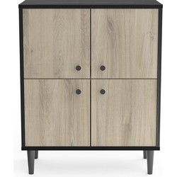 Klein 4-deurs houteffect buffet L61cm - ARTY