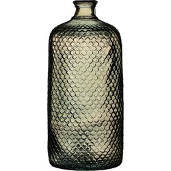 Natural Living Bloemenvaas Scubs Bottle - brons/bruin geschubt transparant - glas - D18 x H42 cm - Vazen