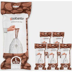 PerfectFit afvalzak, code L, 40-45 liter, 120 stuks, set van 6 rollen - White