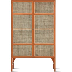 HKliving retro webbing cabinet orange with shelves