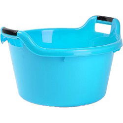 Plastic Forte Afwasbak - 2x - 15L - blauw - 42 x 40 x 25 cm - Afwasbak