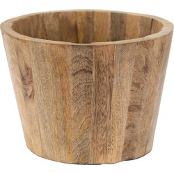 Clayre & Eef Bloempot  Ø 18x13 cm Bruin Hout Bloempot binnen