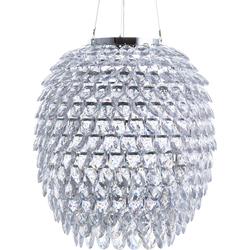 Beliani SAUER - Hanglamp-Zilver-Acrylglas