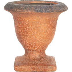 Clayre & Eef Bloempot  12 cm Oranje Keramiek Bloempot binnen