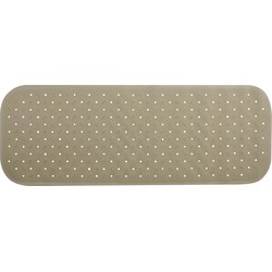 MSV Douche/bad anti-slip mat badkamer - rubber - beige - 36 x 97 cm - Badmatjes