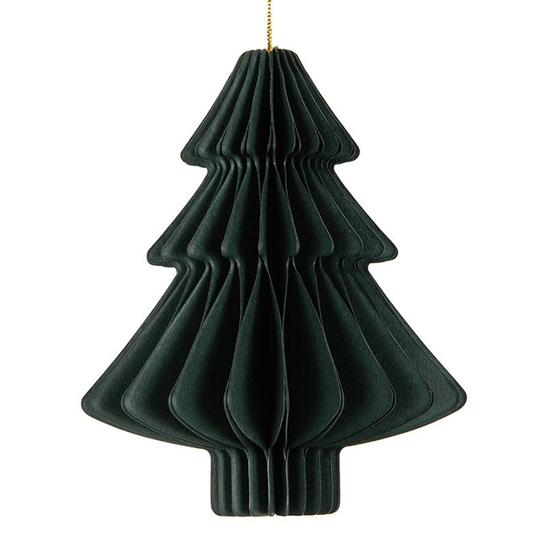 Clayre & Eef Kersthanger Ø 9x10 cm Groen Papier - 