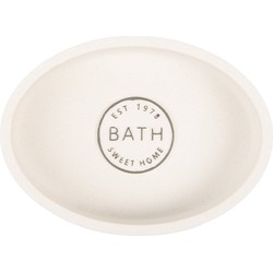 Clayre & Eef Zeepbakje 14x10x3 cm Wit Kunststof BATH