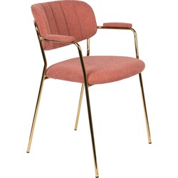 ANLI STYLE Armchair Jolien Gold/Pink