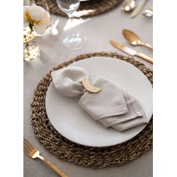 Servetringen maan goud (4 stuks) | Servetring goud | Tafeldecoratie goud | Bruiloft decoratie | Tafel accessoire servetringen