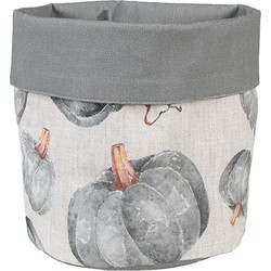 Clayre & Eef Broodmand Ø 15x16 cm Grijs Katoen Pompoen