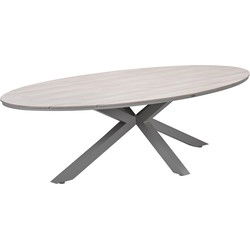 Edison tafel ovaal - 280x140 cm -taupe -light teak Vironwood