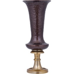 PTMD Bloempot Lysse - 25x25x61 cm - Aluminium - Bruin
