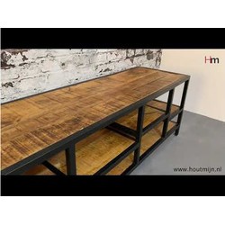 Tv meubel | industrieel | Mangohout | Mango | naturel | 180 x 45 x 51(h) cm