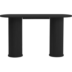 Sidetable Zwart Eikenhout - 130x40x75cm - Nola