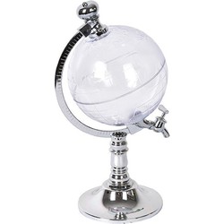 Decopatent® Drankdispenser met kraantje - Wereldbol Globe Drank alcohol dispenser - Biertoren - Limonadetap - Tafeltap - Biertap