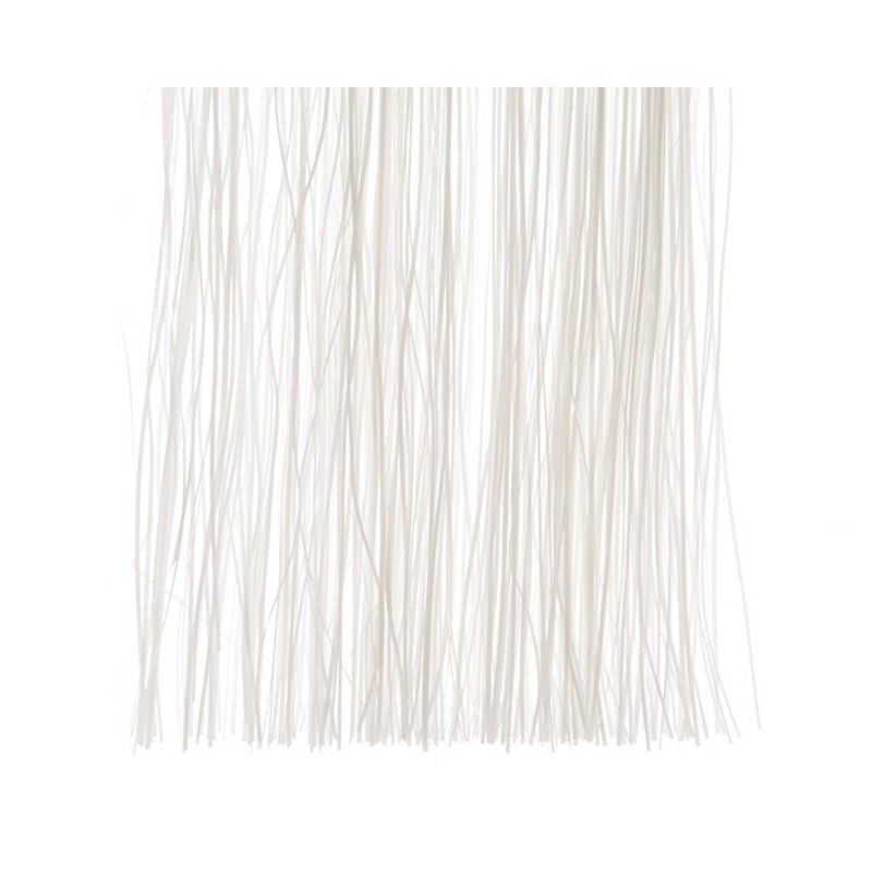 Decoris kerstboom folie slieren - 2x - tinsel - wit - 50 cm - Engelenhaar - 