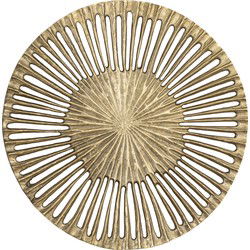 PTMD Marjun Gold Casted Alu Wall Panel Open Round S