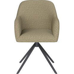 Eetkamerstoel Otis Groen Metalen Swivel - Giga Meubel