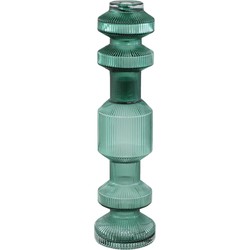 PTMD Kandelaar Galinda - 13x13x49 cm - Glas - Groen