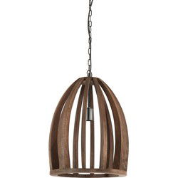 Light&living Hanglamp Ø38x46 cm HARANKA hout chocolade bruin