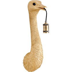 Light & Living - wandlamp - Ostrich - goud - kunststof - dierenlamp - E27 - 3123184