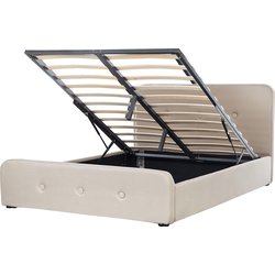 Beliani RENNES - Tweepersoonsbed-Beige-Polyester
