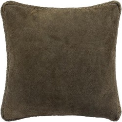 PTMD Sierkussen Suky - 45x8x45 cm - Suede - Groen