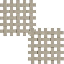 Set van 2x stuks siliconen onderzetters voor pannen/schalen 17 x 17 cm - Panonderzetters