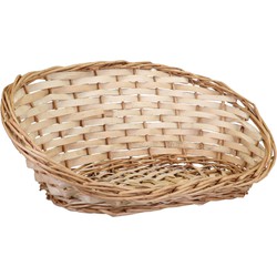 Broodmand ovaal - 39 x 16 x 14 cm - mandje rotan/riet - broodmand