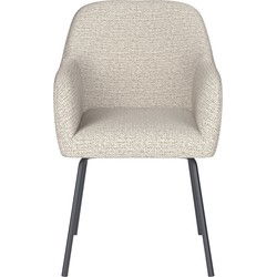 Eetkamerstoel Otis Off-White 4 Metalen Poten - Giga Meubel