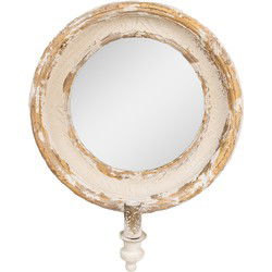 Clayre & Eef Spiegel Beige Hout