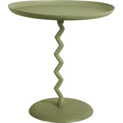 Bijzettafel Zig Zag - Legergroen - Ø40cm