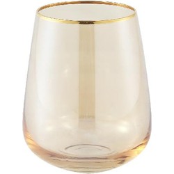 PTMD Kaylin Waterglas - H11 x Ø9 cm - Luster Glas - Goud