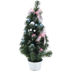 Kunstkerstboom - mini - inclusief versiering - kerstboom - 50 cm - Kunstkerstboom