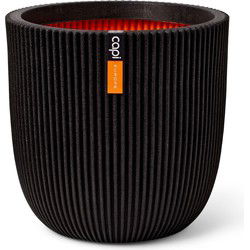Pot bol Groove NL 54x52 zwart bloempot