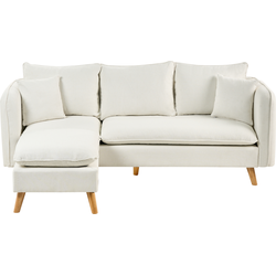 Beliani DALVIK - Driezitsbank-Wit-Polyester
