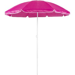 Verstelbare strand/tuin parasol - roze - dia 150 cm - verstelbaar - Parasols