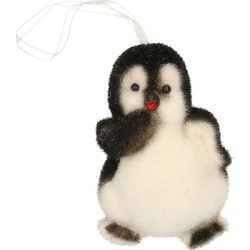 1x Kersthanger figuurtje pinguin 9 cm - Kersthangers