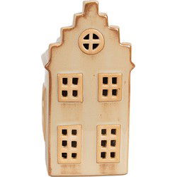 Clayre & Eef Decoratie Huis met LED 8x7x16 cm Beige Porselein